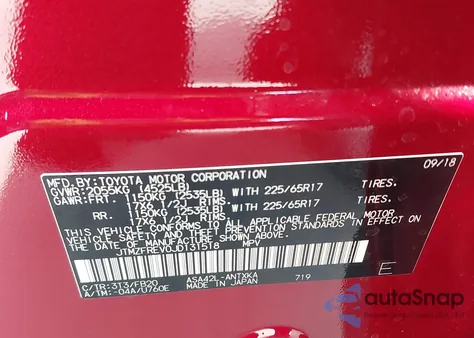 2018 Toyota Rav4 Le from USA, damaged, VIN JTMZFREV0JD131518